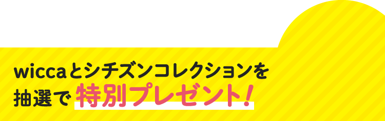 wiccaとシチズンコレクションを抽選で特別プレゼント！