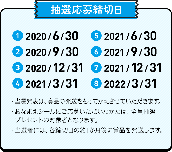 選べるおなまえシールキャンペーン